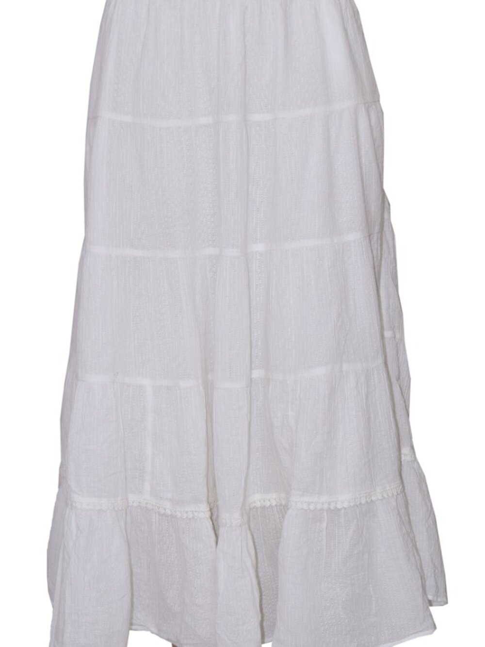 Free People Bright Side Midi Skirt High-rise Tiered Pullover Tofu L - Picture 6 of 6